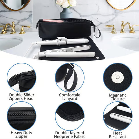 My Kit Where Tools Meet Blooms - Personalized Hair Tools Travel Bag